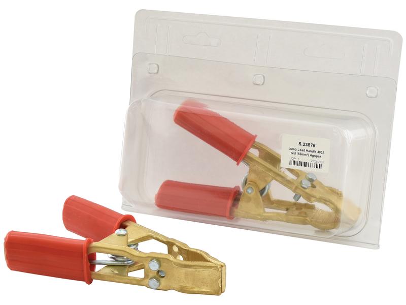 Garra de Bateria - Vermelho, 400 Amps, Heavy - Flat Resistência (S.23876)