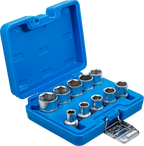 Conjunto de encaixes para chave de caixa sextavados | Entrada de quadrado interno de 12,5 mm (1/2") | Tamanhos em polegadas | 10 peças