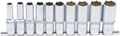 Conjunto de encaixes para chave de caixa sextavados, profundos | Entrada de quadrado interno de 12,5 mm (1/2") | Tamanhos em polegadas | 10 peças