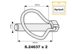 Agripak 2 un. Cavilha mola tipo Pêra 8mm x 62mm (S.24638)