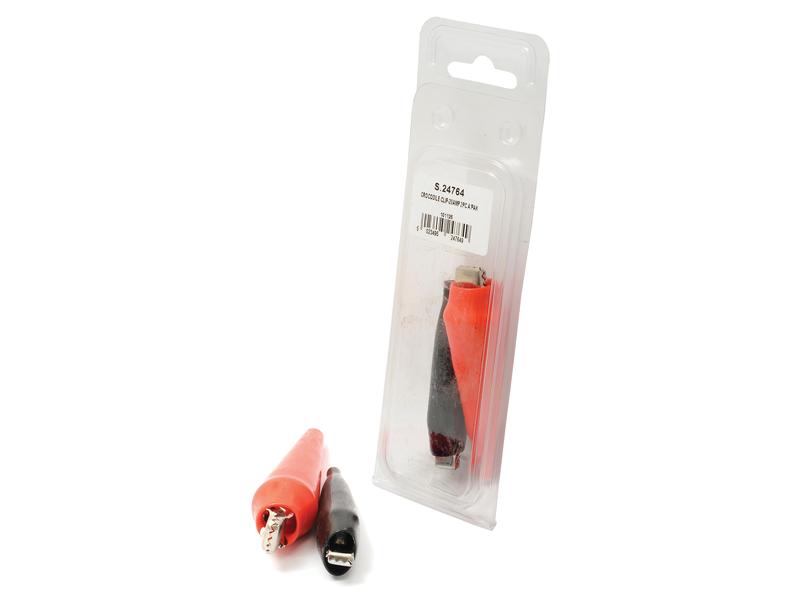 Agripak 2 un. Garra crocodilo - 20 Amps, Vermelho Preto (S.24764)