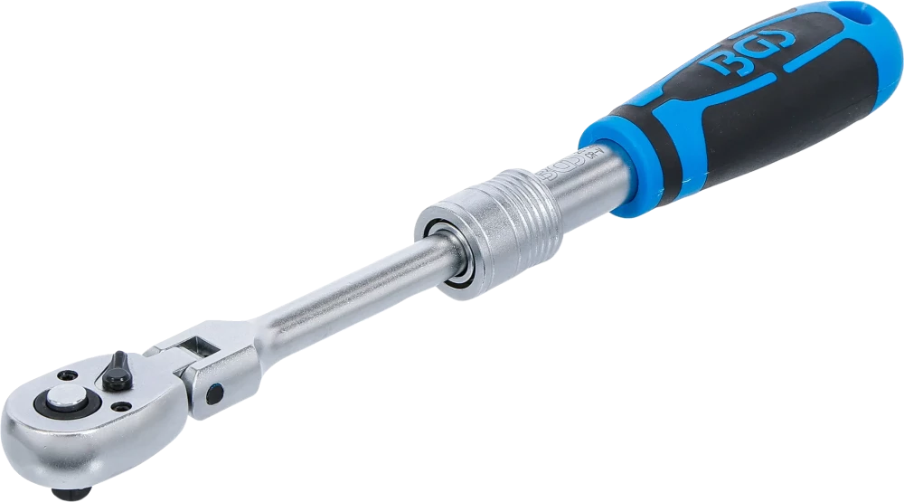 Roquete reversível, extensível, articulado | Saída de quadrado externo 6,3 mm (1/4") | 210 - 250 mm