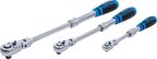 Conjunto de roquetes reversíveis | extensível, articulado | Saída de quadrado externo 6,3 mm (1/4") - 10 mm (3/8") - 12,5 mm (1/2") | 3 peças