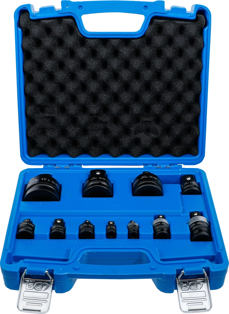 Conjunto de adaptadores de impacto e rótulas esféricas | 6,3 mm (1/4") - 25 mm (1") | 11 peças