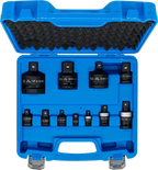 Conjunto de adaptadores de impacto e rótulas esféricas | 6,3 mm (1/4") - 25 mm (1") | 11 peças