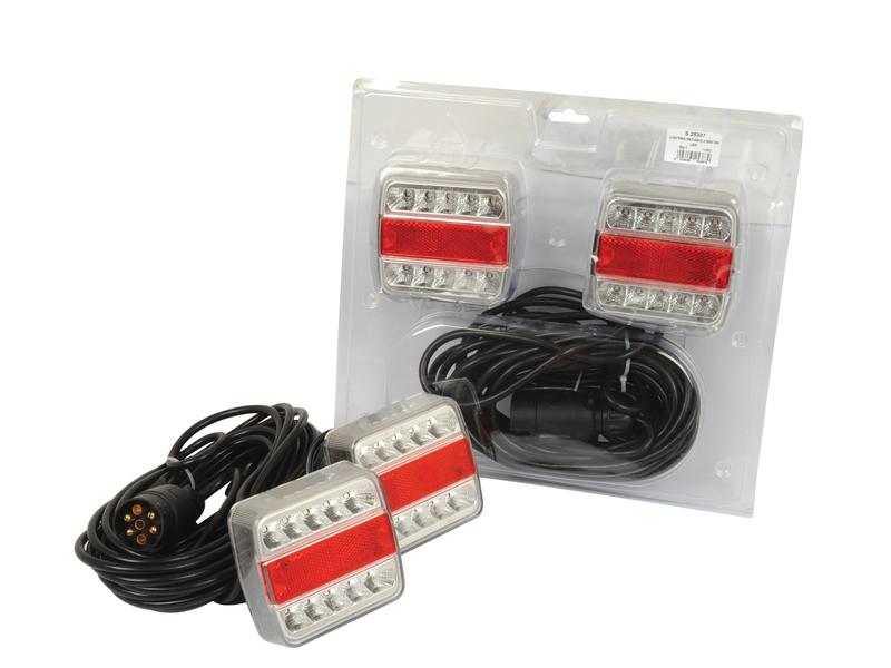 LED Conjunto de iluminação, Funções: 4, Travão / Traseiro / Pisca / Chapa de matricula, Comprimento do Cabo:7.5M, 12V (S.25387)