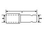 Adaptador PTO - Estria Femea 1 3/8'' - 6 x Male spline 1 3/8'' - 6 Com (S.255)