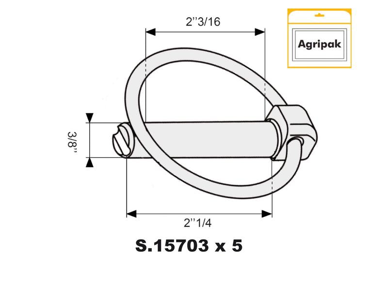 Agripak 5 un. Cavilha de mola 9mm x 57mm (S.25703)