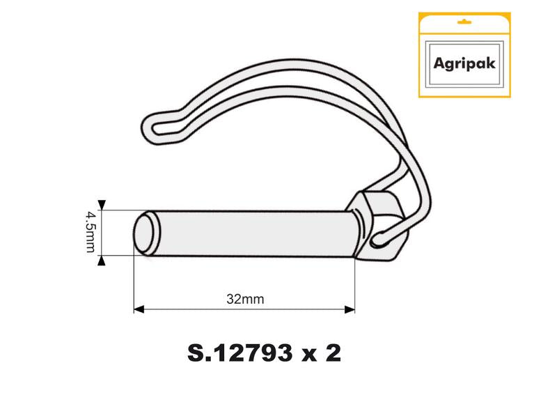 Agripak 2 un. Cavilha 4.5mm x 32mm (S.25793)