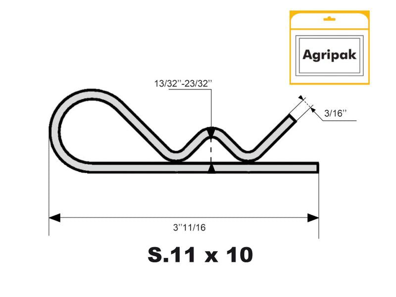 Agripak 10 un. cavilhas tipo R, 4.5 x 93mm (S.25811)