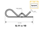 Agripak 10 un. cavilhas tipo R, 4.5 x 93mm (S.25811)