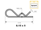 Agripak 5 un. cavilhas tipo R, 7 x 163mm (S.25815)