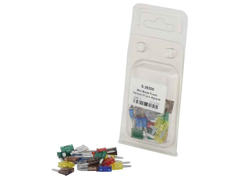Agripak 21 un. fusiveis placa mini 5.0, 7.5, 10, 15, 20, 25, 30A Sortido (S.26200)