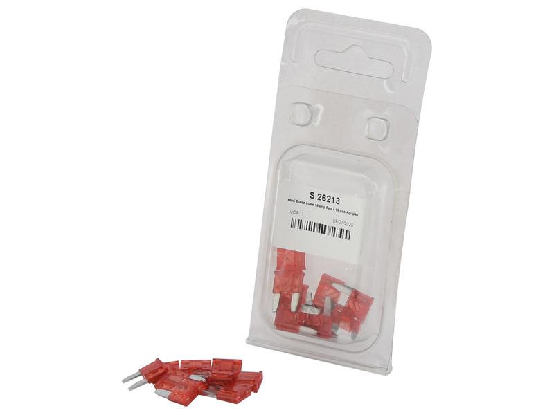 Agripak 10 un. fusiveis placa mini 10A Vermelho (S.26213)