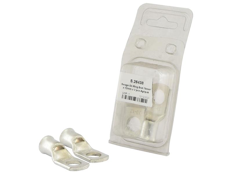 Terminal massa 70mmØ x 13mm x 2 un. Agripak (S.26438)