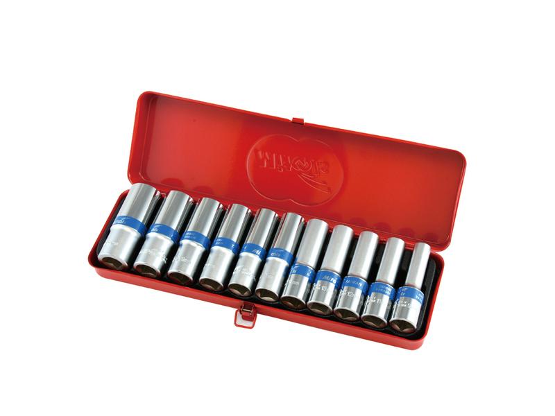 1/2'' Jogo chaves caixa longa (11pcs.) (S.26857)