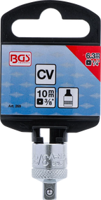 Adaptador de chave de caixa | Quadrado externo 10 mm (3/8") - Sextavado externo 6,3 mm (1/4")