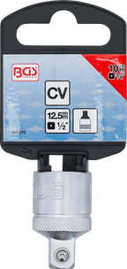 Adaptador de chave de caixa | Quadrado externo 12,5 mm (1/2") - Sextavado externo 10 mm (3/8")