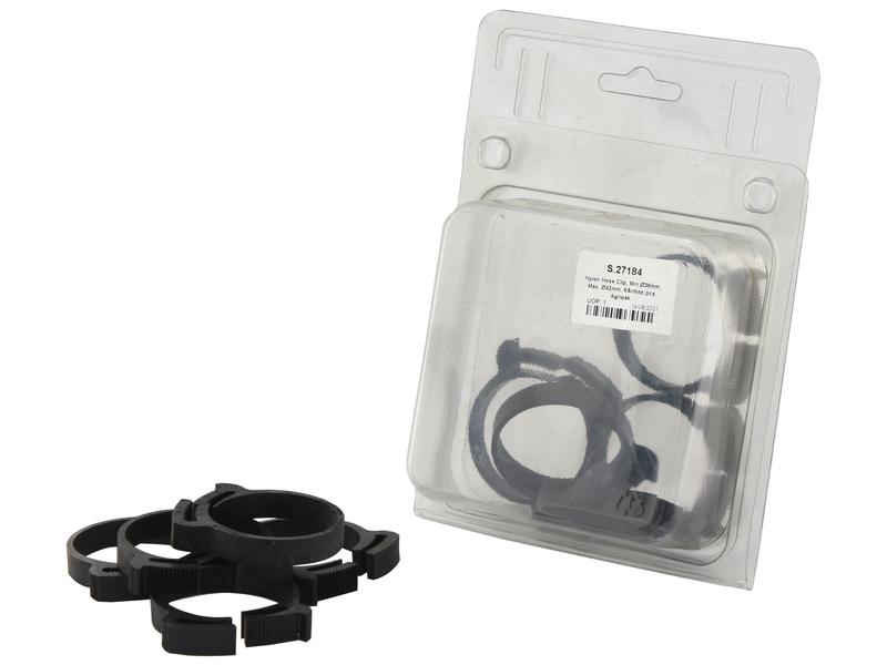 Agripak 5 un. Abraçadeira de nylon, Diâmetro minimo38mm, Diâmetro máximo42mm (S.27184)