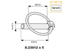 Agripak 5 un. Cavilha de mola 4.5mm x 43mm (S.27193)