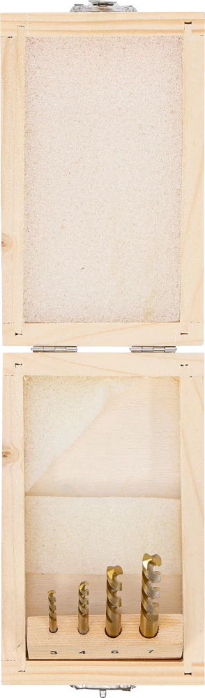 Conjunto de brocas | HSS | de corte à esquerda | 4 peças