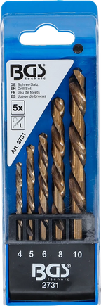 Conjunto de brocas | de corte à esquerda | 5 peças
