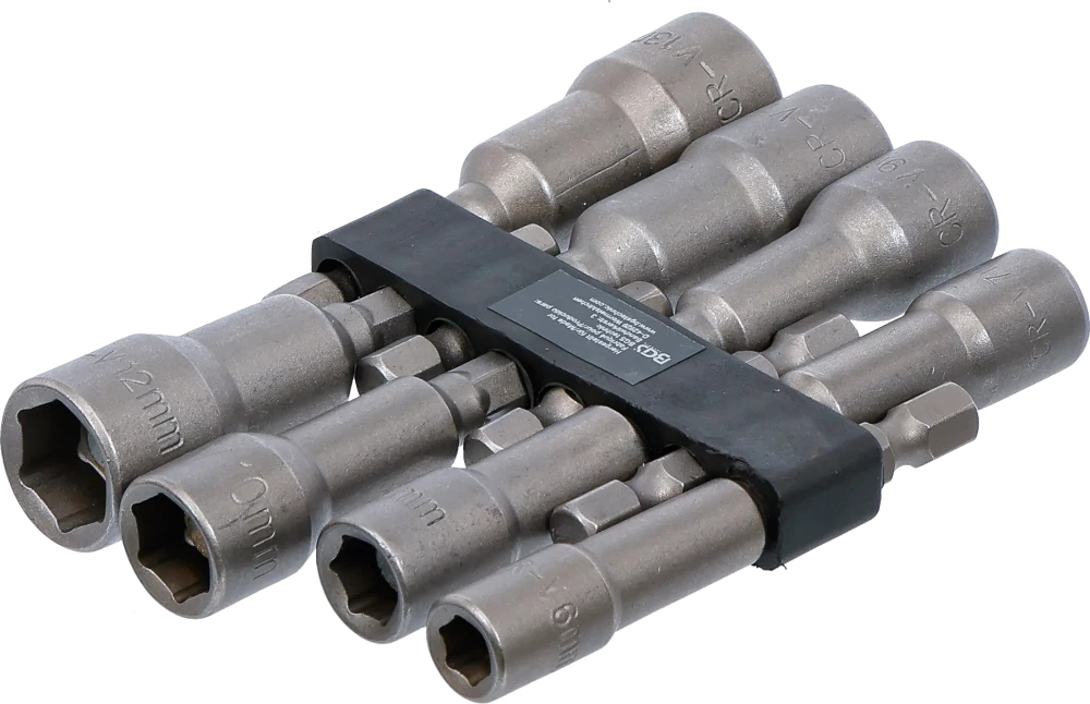Conjunto de encaixes para chave de caixa sextavados | Entrada de sextavado externo 6,3 mm (1/4") | 6 - 13 mm | 8 peças