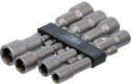 Conjunto de encaixes para chave de caixa sextavados | Entrada de sextavado externo 6,3 mm (1/4") | 6 - 13 mm | 8 peças