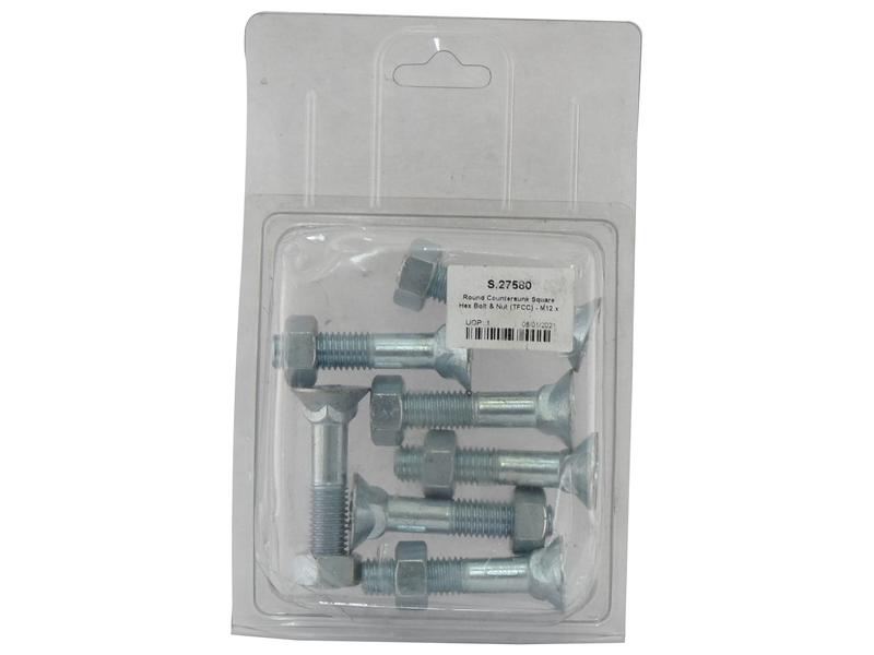 Parafuso c/porca - M12 x 55mm, Resistência à tração 8.8 (8 un. Agripak) (S.27580)