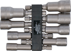 Conjunto de encaixes para chave de caixa sextavados | Entrada de sextavado externo 6,3 mm (1/4") | 6 - 13 mm | 8 peças