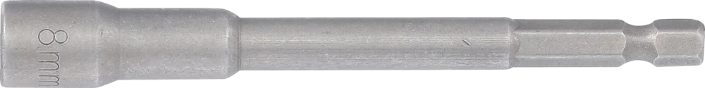 Encaixe para chave de caixa sextavado, extra comprido | para perfuradoras | Entrada de sextavado externo 6,3 mm (1/4") | 8 mm