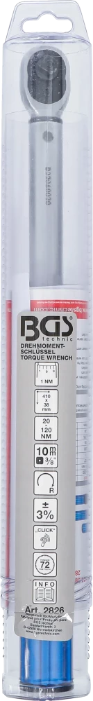 Chave de torque | 10 mm (3/8") | 20 - 120 Nm