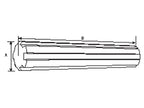 Veio estriado PTO —estriado total - 1 1/8'' - 6 estrias, Comp: 254mm. (S.282)
