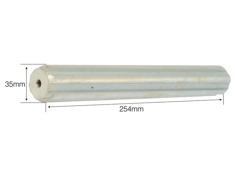 Veio estriado PTO —estriado total - 1 3/8'' - 6 estrias, Comp: 254mm. (S.283)