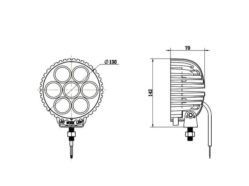 Farol de trabalho LED, 3030 Lumens, 10-30V (S.28769)