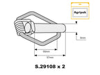 Agripak 2 un. Cavilha 8mm x 57mm (S.29109)