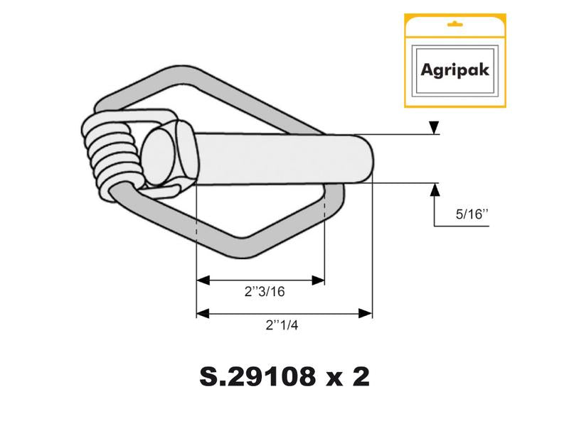 Agripak 2 un. Cavilha 8mm x 57mm (S.29109)