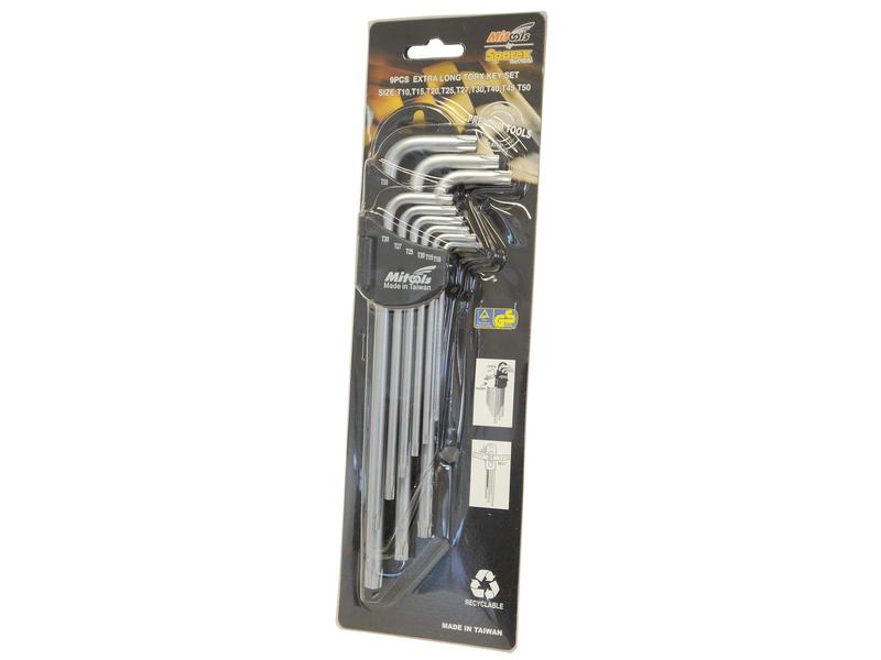 Jogo chaves sextavado interior longas (9pcs.) (S.29498)