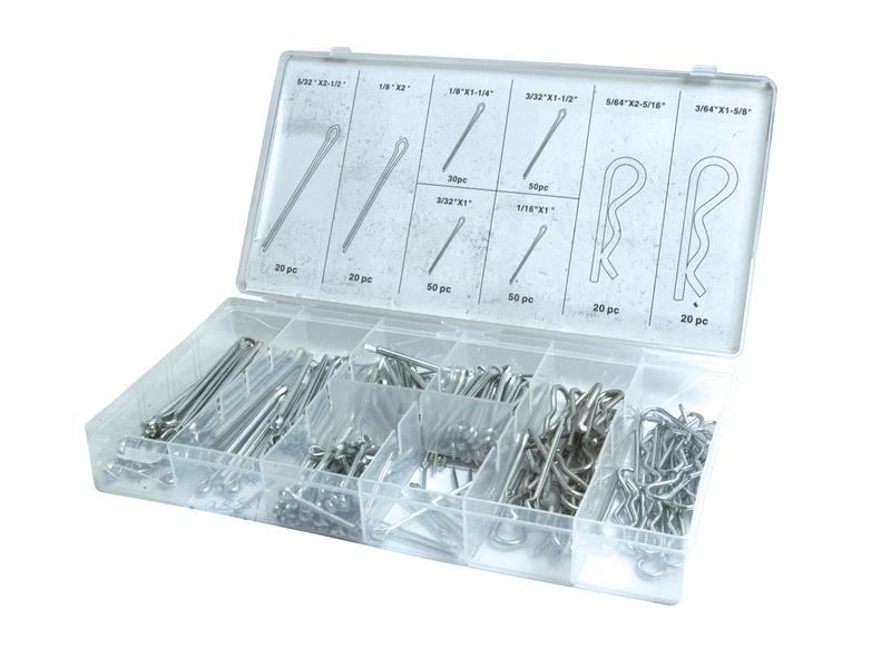 Kit Troços e cavilhas tipo R, 260 un. Caixa (S.29884)