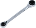 Chave anular com roquete | 4 em 1 | 10 x 13 - 17 x 19 mm