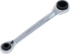 Chave anular com roquete | 4 em 1 | 10 x 13 - 17 x 19 mm
