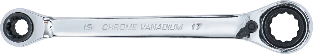 Chave anular com roquete | 4 em 1 | 10 x 13 - 17 x 19 mm