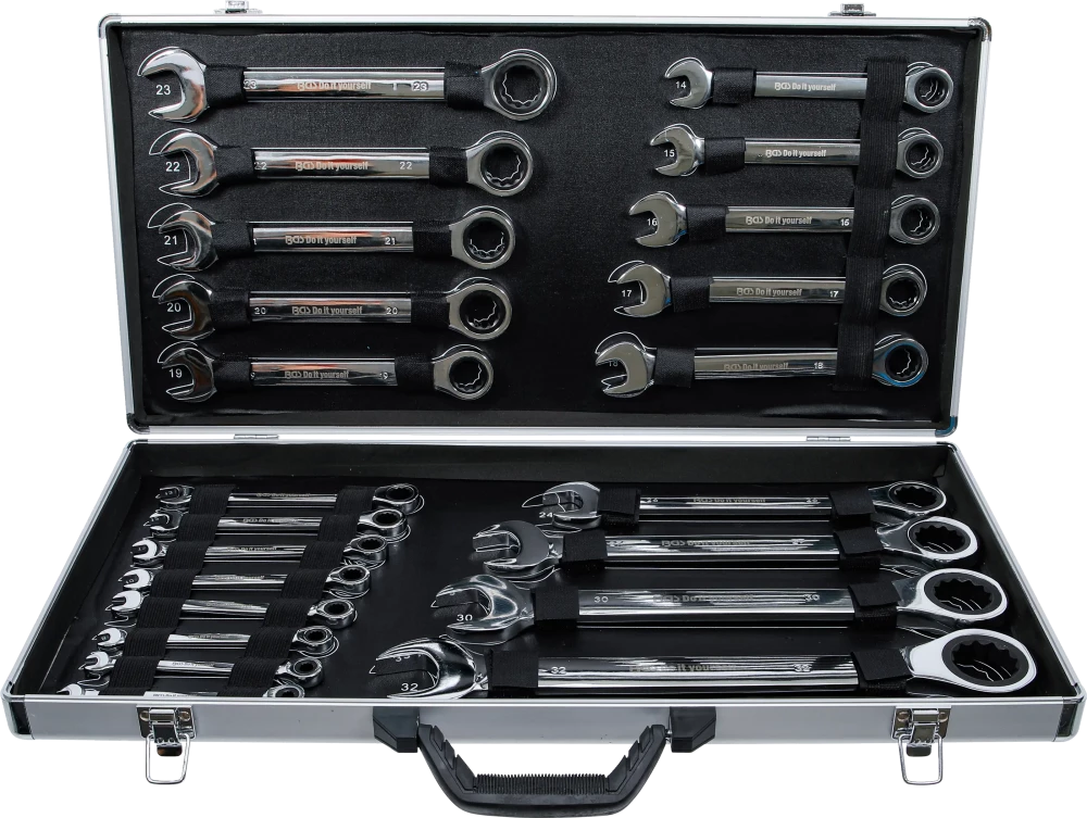 Conjunto de chaves de boca com anel de roquete | 6 - 32 mm | 22 peças