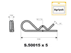 Agripak 5 un. Cavilha R dupla 6mm x 140mm (S.30263)
