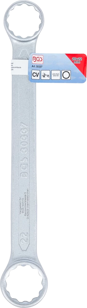 Chave de luneta dupla | extra planas | 20 x 22 mm
