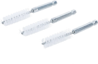 Escova de nylon | 13 mm | Entrada de sextavado externo 6,3 mm (1/4") | 3 peças