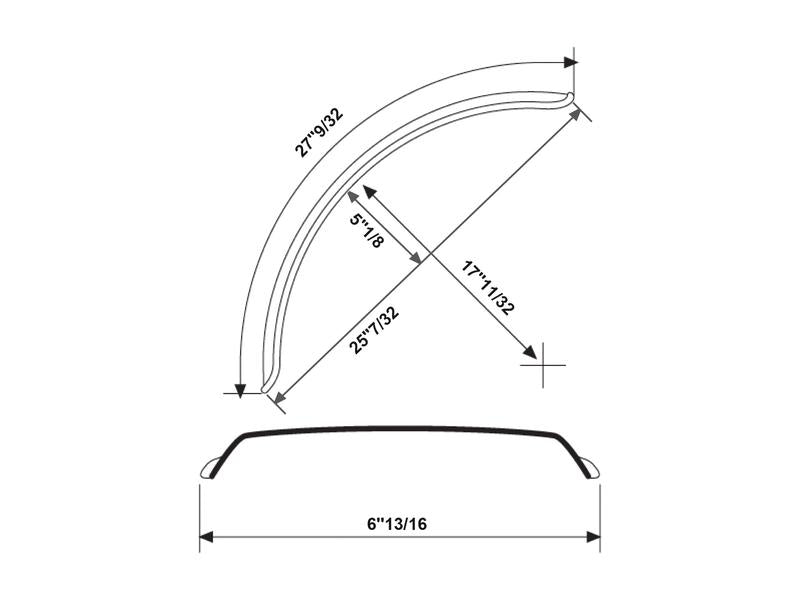 Guarda lamas, Comp: 700mm, Larg: 180mm. (S.31510)