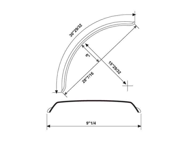 Guarda lamas, Comp: 800mm, Larg: 230mm. (S.31511)