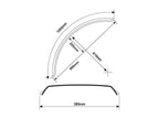 Guarda lamas, Comp: 1000mm, Larg: 265mm. (S.31513)