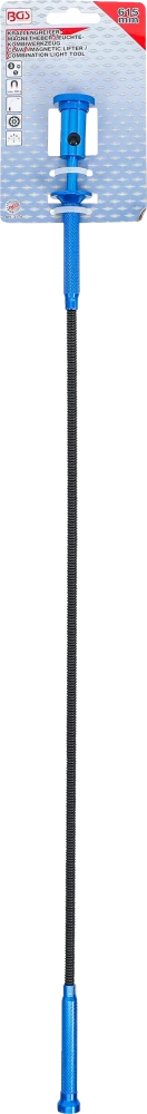 Ferramenta combinada com luz, recolhedor magnético e fixador de garra | 615 mm